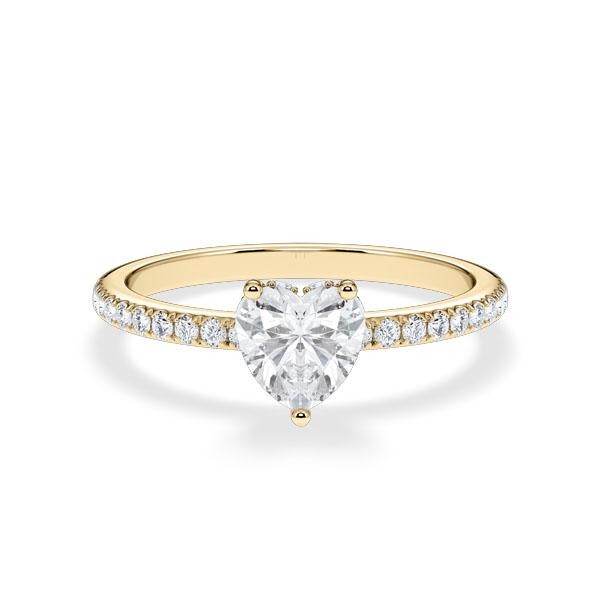Verlobungsring Gelbgold mit Herz-Diamant von Rubin RU-1900