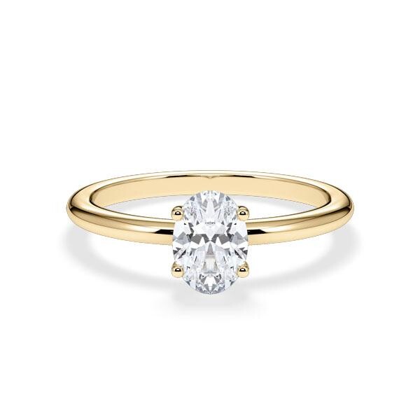 Verlobungsring Gelbgold 750/- zus. 0,540 ct, tw, vs - RU-1902-32