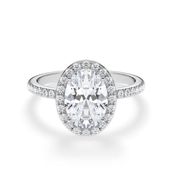 Verlobungsring Weißgold 750/- zus. 2,430 ct, LAB - e, vs2 & tw, vs - RU-1902-13