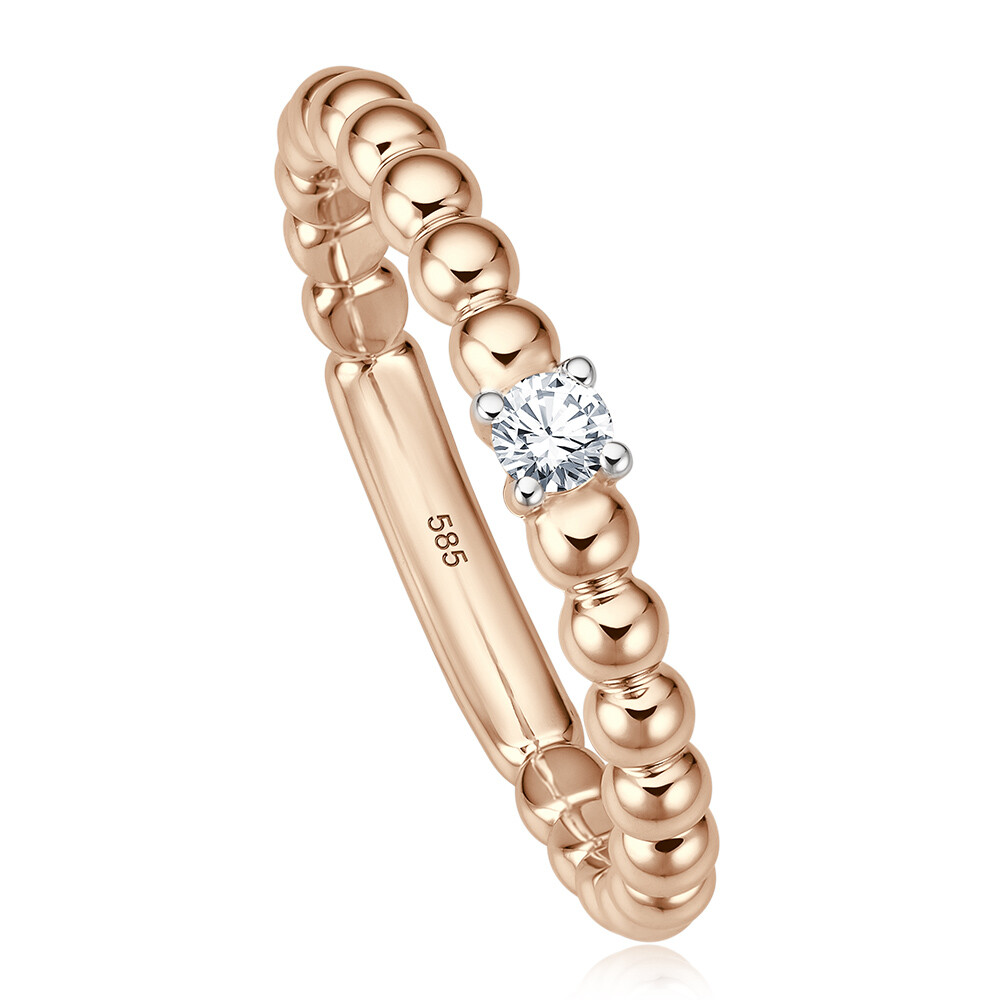 bella luce Kugelring Roségold Brillant EH4125