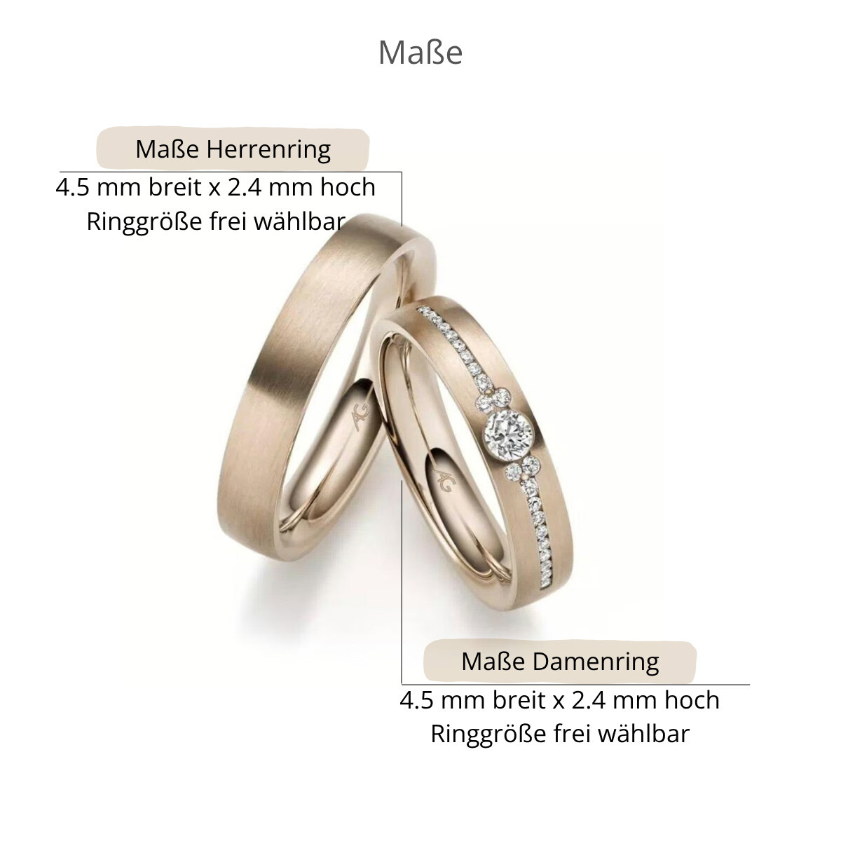 Trauringe Haselnussgold Brillant Gerstner 31329