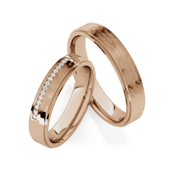Trauringe Peach-Gold Brillance Plus Rubin RU-1849