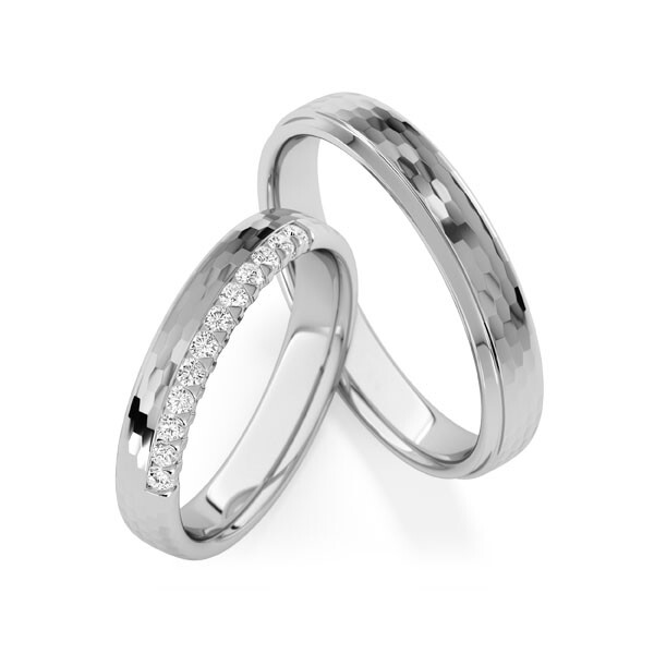 Trauringe Brillance Plus Palladium Rubin RU-1837