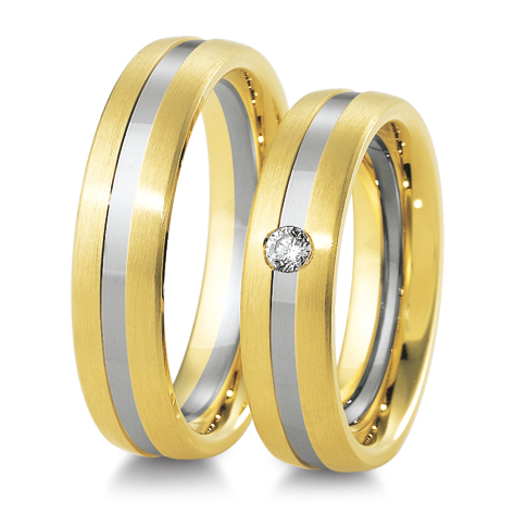 Breuning Trauringe Weißgold & Gelbgold 48/04153 & 48/04154