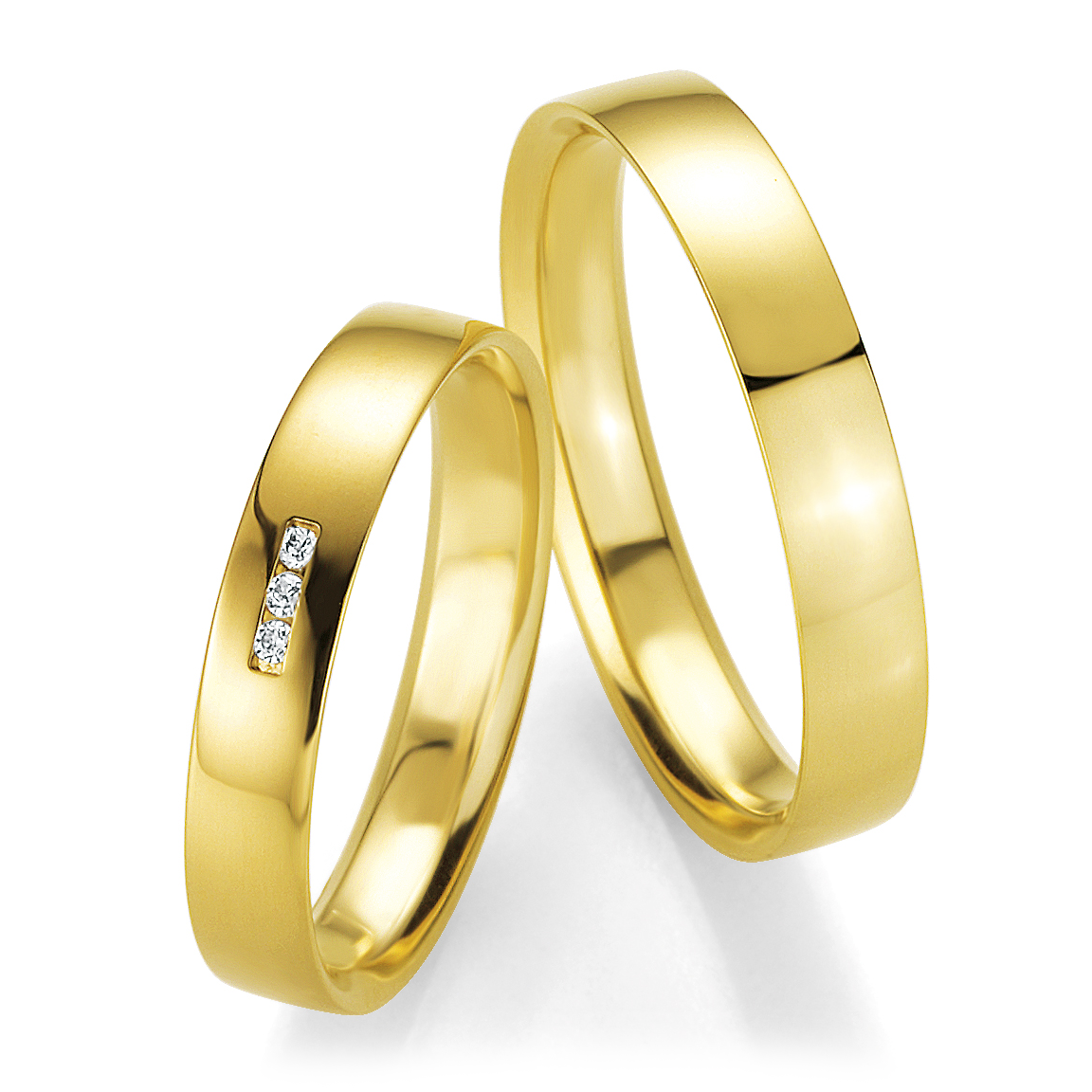 Trauringe Gelbgold Profil Light Breuning 48/04417 & 48/14417