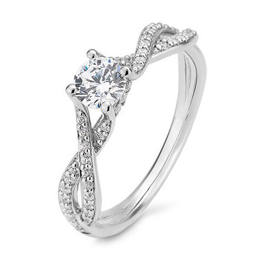 Verlobungsring Weißgold Lab Grown Breuning 41-06275