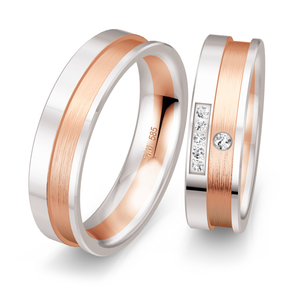 Bicolor Trauringe Saint Maurice 49/82030 & 49/82031