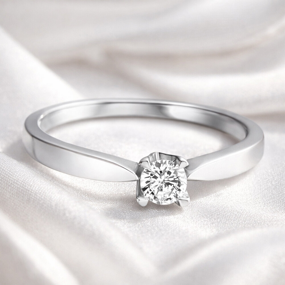 Antragsring Solitär Silber 925 rhodiniert RZ00010