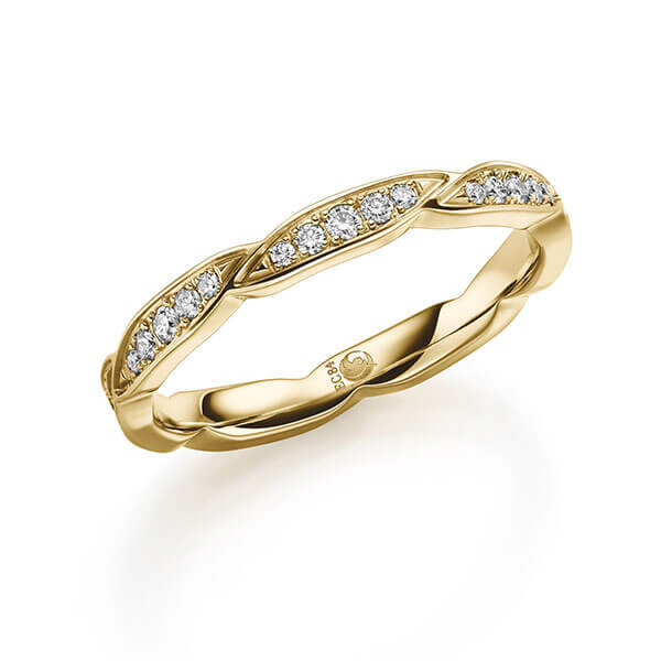 Verlobungsring Gelbgold 333/- zus. 0,180 ct, tw, si - RU-1747-2