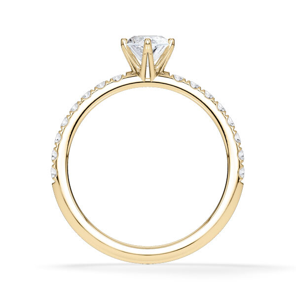 Hollywood Ring Marquise Diamant Gelbgold Rubin 1882