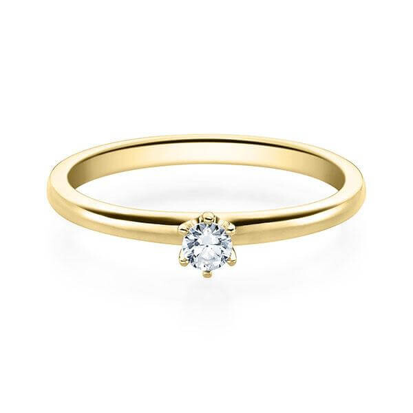 Verlobungsring 6er Krappe Gelbgold Rubin RU-1585