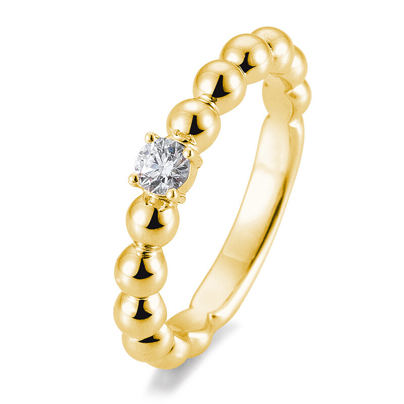 Breuning Kugelring Gelbgold Brillant 0.200 ct