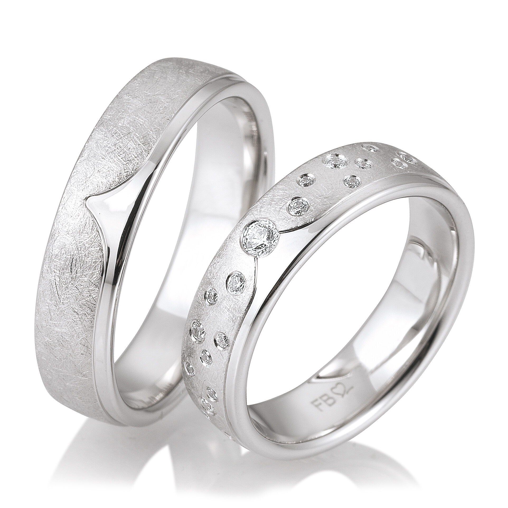 Trauringe Weißgold Inspiration Breuning 48/05887 & 48/005888