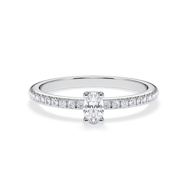 Verlobungsring Platin 950/- zus. 0,540 ct, tw, vs - RU-1902-11