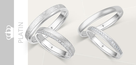 Trauringe & Eheringe aus Platin