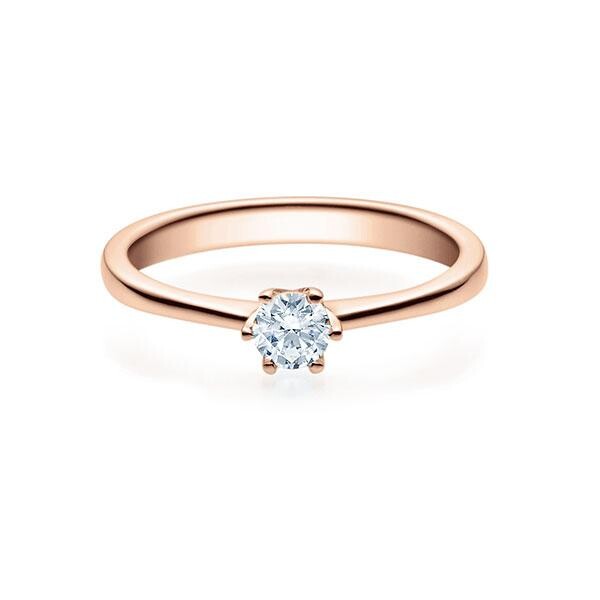 Verlobungsring Solitär 6er Krappe 18016 Rotgold Rubin RU-1495