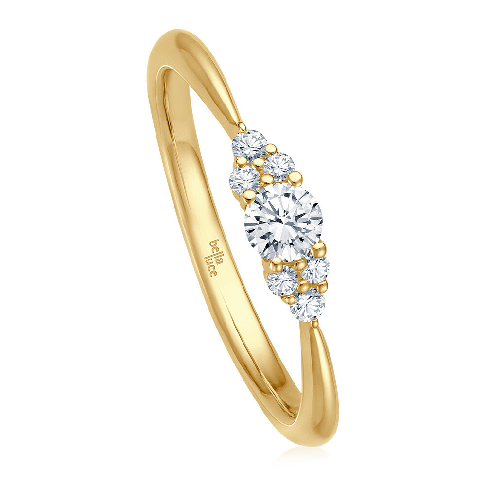 Diamantring Giulia Gelbgold 7 Brillanten bella luce EH005384