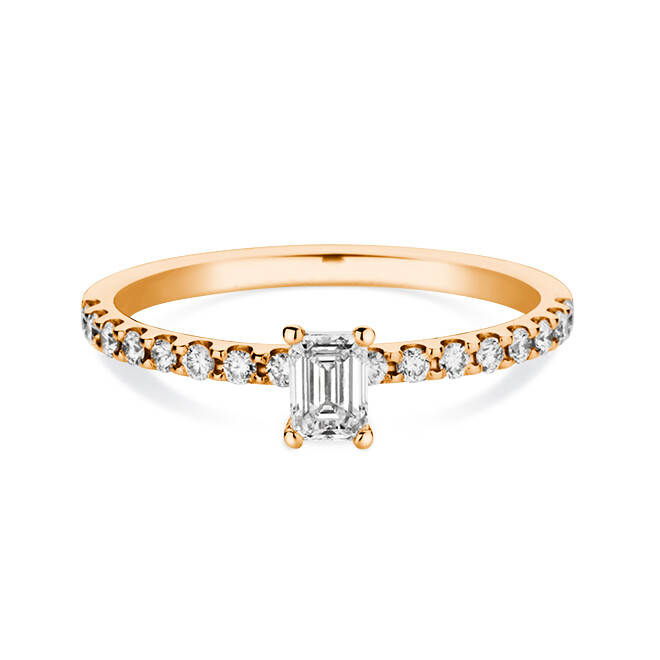 Pavé Ring Rotgold Emerald Dettinger 27216