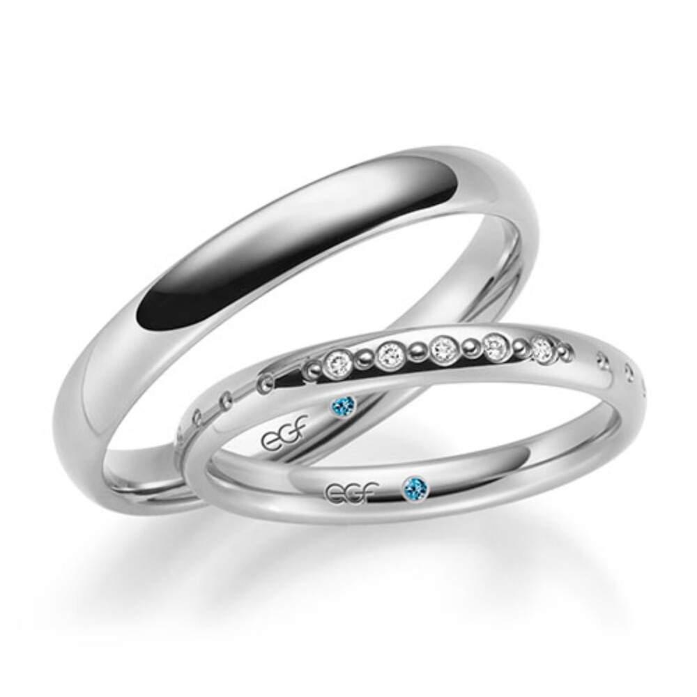 egf Trauringe Palladium Brillant F-1394-4