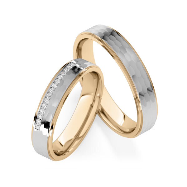 Trauringe Roségold Palladium Brillance Plus Rubin RU-1849