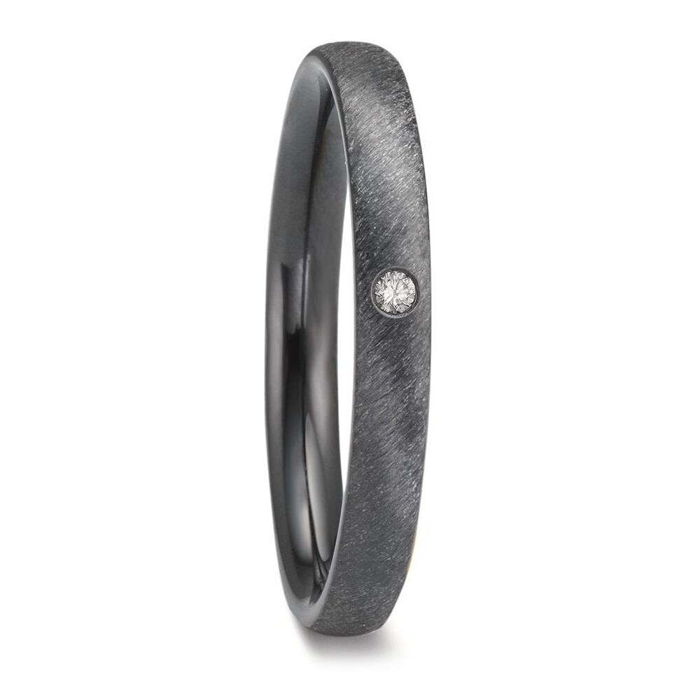 Eheringe aus Zirkonium diagonal matt Brillant Titanfactory 52669