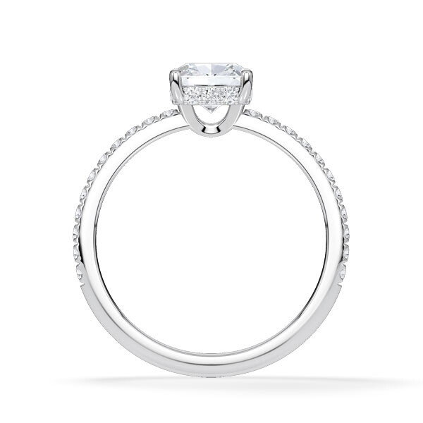 Ring Hidden Halo Cushion Platin Rubin 1898