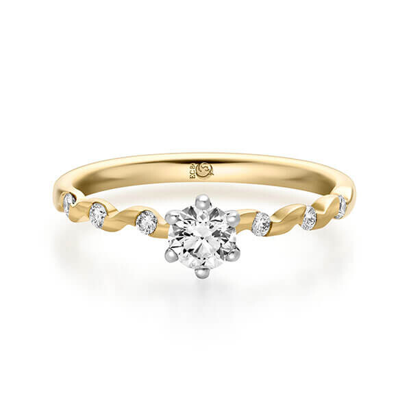 Diamantring Gelbgold 375 zus. 0,420 ct, tw,si Brillant Rubin RU-1722-1