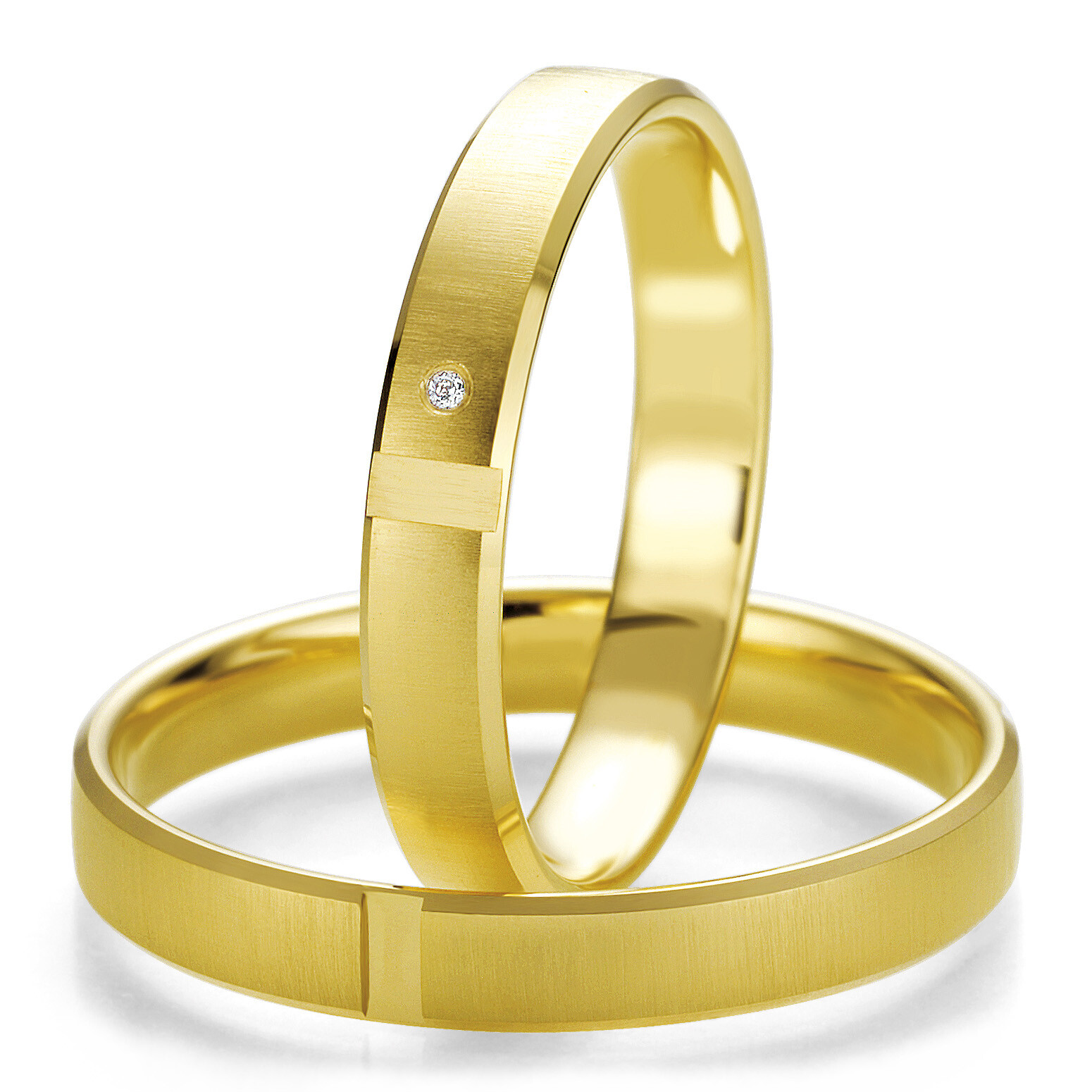 Breuning Trauringe 48/07121 & 48/07122 Gelbgold