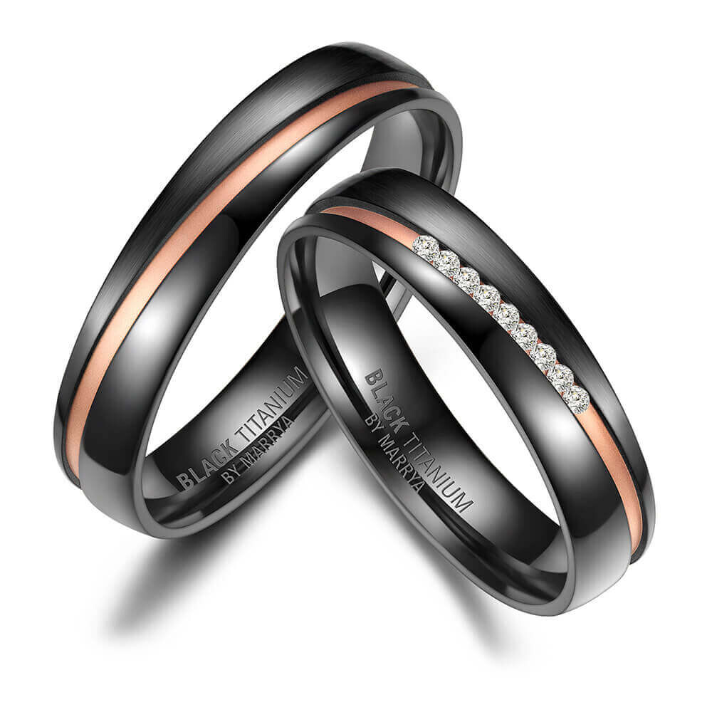 Black Titanium Ringe Marrya BT-05
