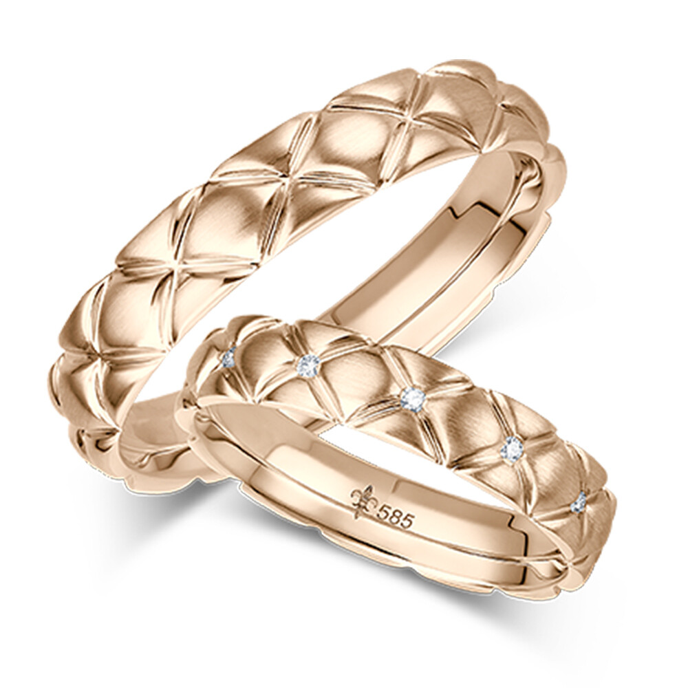 Giloy Trauringe La Mer Roségold TR-0/TR-1-08001