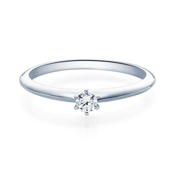 Verlobungsring Weißgold 585/- zus. 0,120 ct, tw, si - RU-1568-3