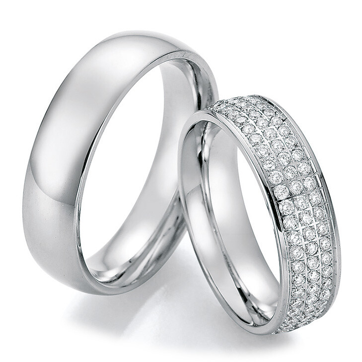 Collection Ruesch Trauringe Weißgold La Bellezza 02/50150 & 02/50160