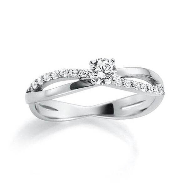 Verlobungsring Platin 950 zus. 0,290ct. Diamant tw/si & tw/vs Rubin RU-1278