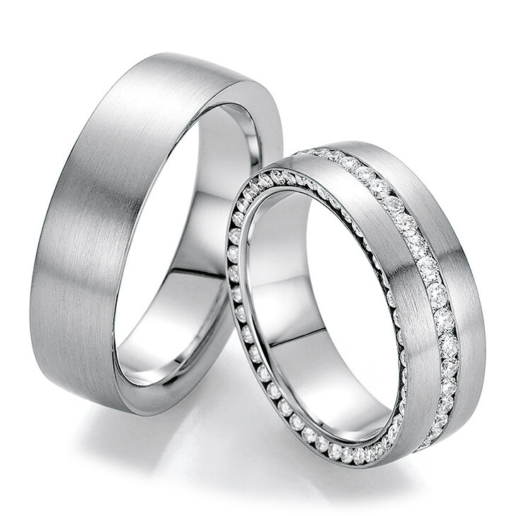 Collection Ruesch Trauringe Weißgold La Bellezza 02/50110 & 02/50120