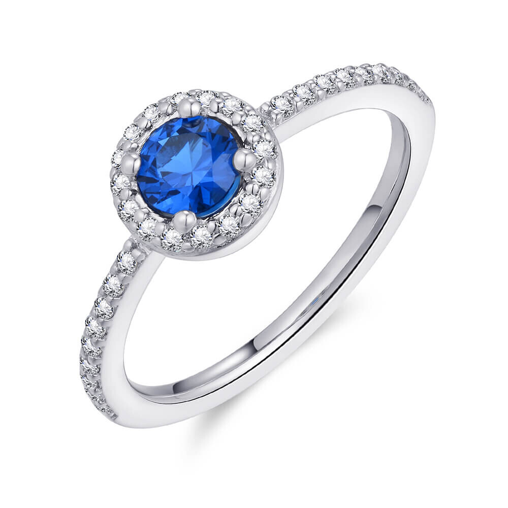 Ring Silber 925 Zirkonia blau Gisser R446B