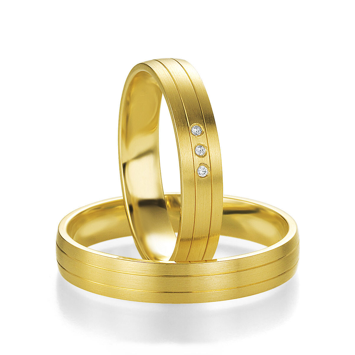 Breuning Trauringe 48/05609 & 48/05610 aus Gelbgold