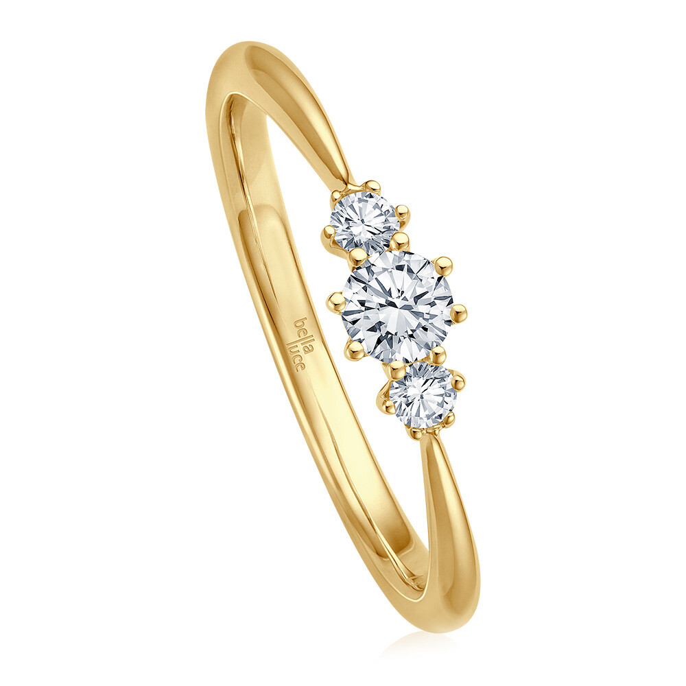Ring Triology Gelbgold 3 Brillanten bella luce EH005432
