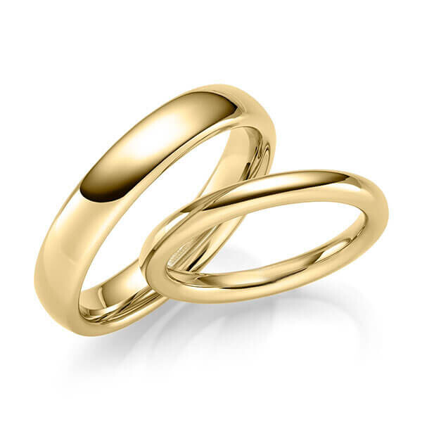 Paar Trauringe / Eheringe Gelbgold 333/- - RU-1752-2