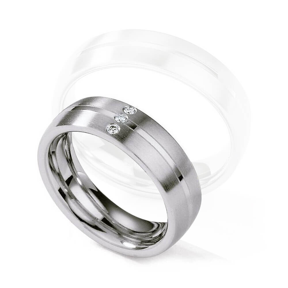 Collection Ruesch Damenring Edelstahl Brillant 88/01250