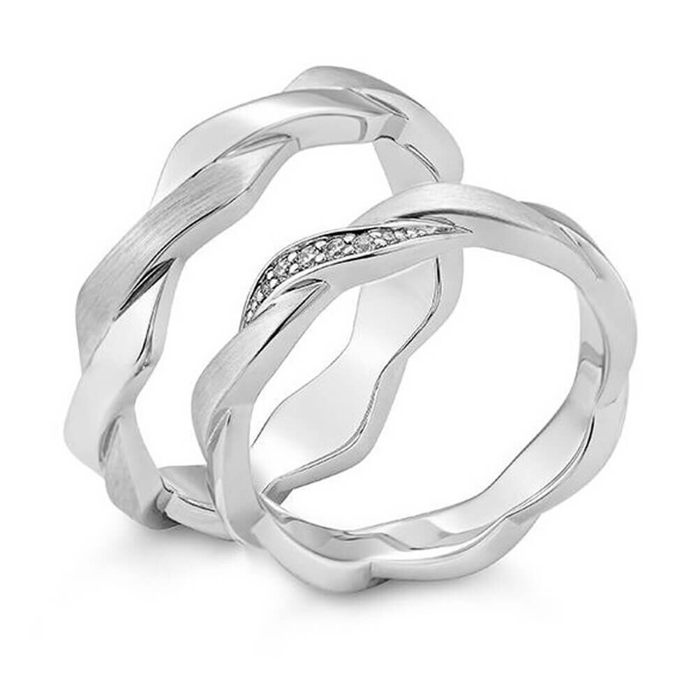 Partnerringe Silber 925 Lab-Grown Diamant Breuning 44-980310/32