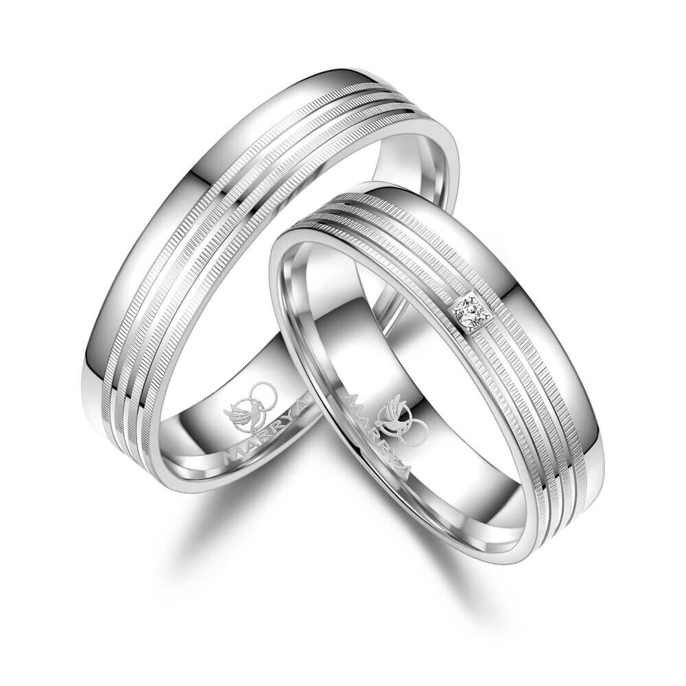Trauringe Partnerringe Silber 925 Marrya SI-03