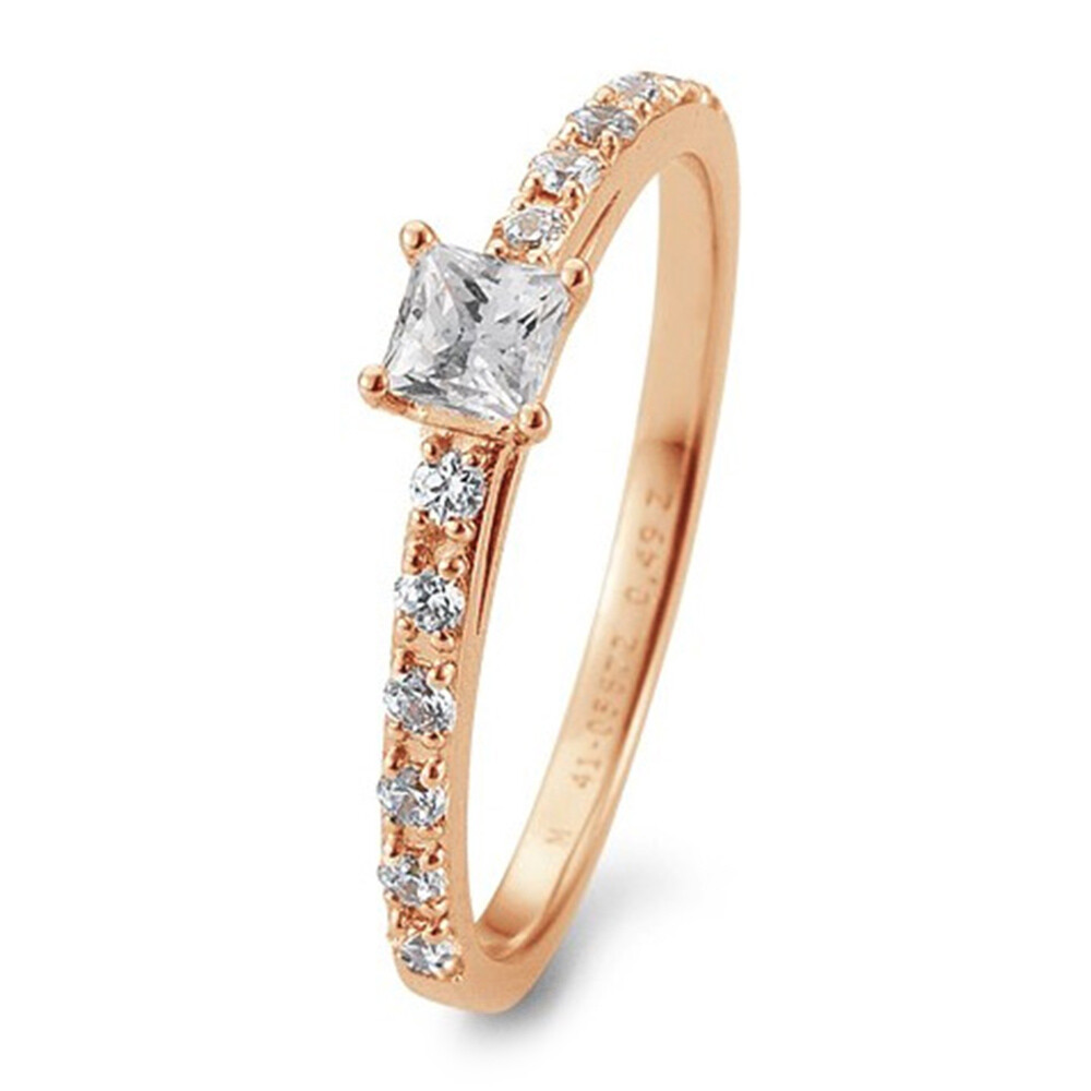 Breuning Verlobungsring Antragsring Rotgold Princess Brillant 41/05672