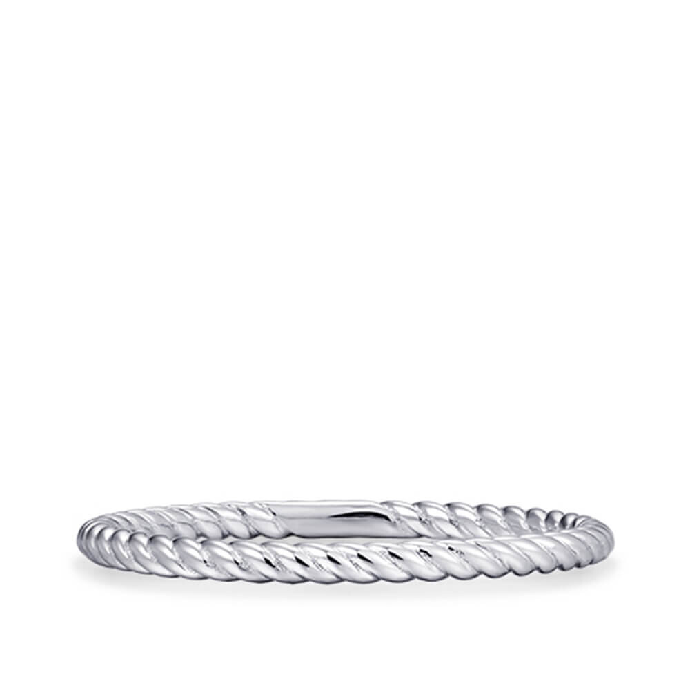 Kordelring Silber 925 rhodiniert Gisser R432 liegend