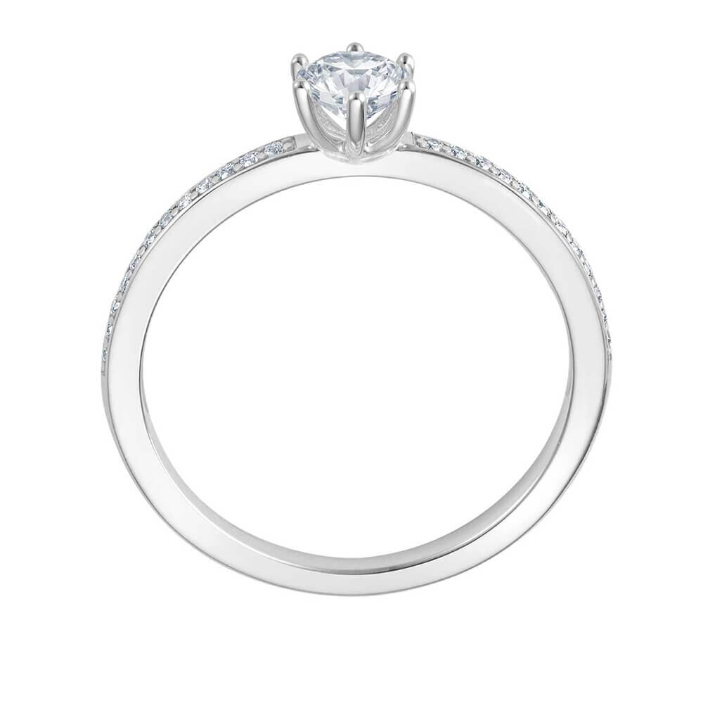 Verlobungsring Pavé Weißgold bella luce EH005582
