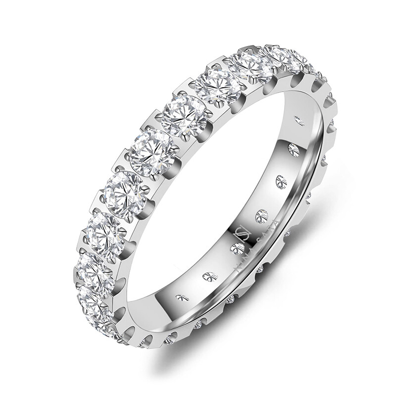 Memoire Eternity Ring Edelstahl Zirkonia Nina Sara NS-13