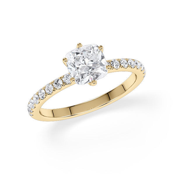 Hollywood Ring Cushion Gelbgold Rubin 1880