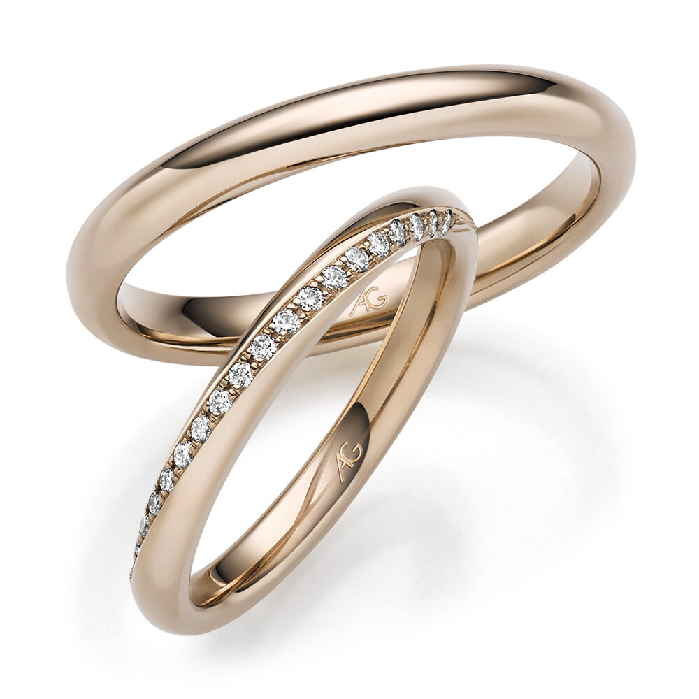 Trauringe Haselnussgold Brillant Gerstner 31311