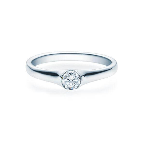 Verlobungsring Spannring Brillant Silber Rubin RU-1277