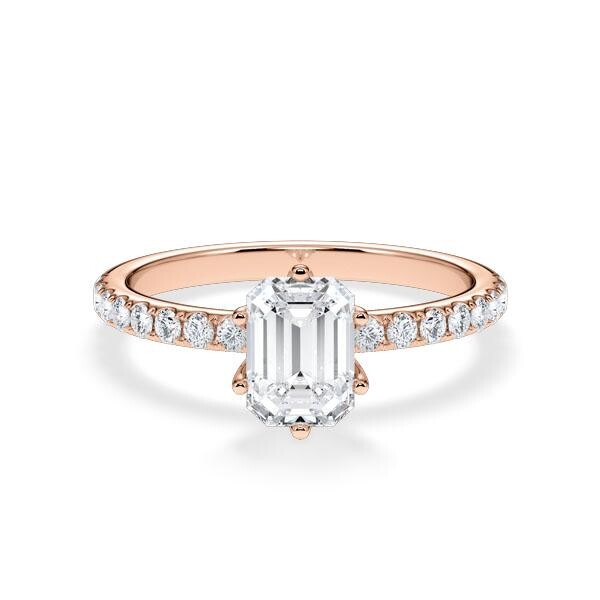 Hollywood-Ring Classic Emerald Rotgold Rubin RU-1881