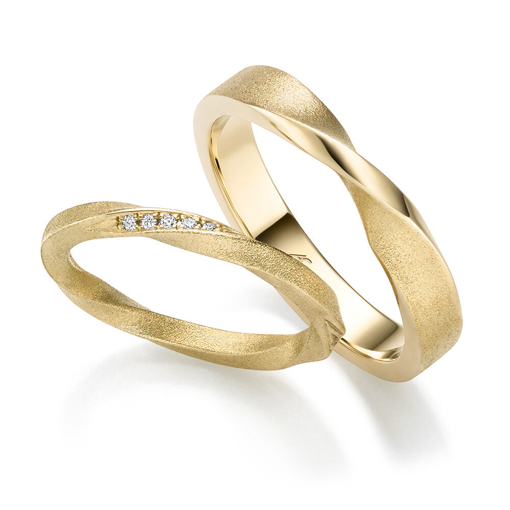 Gelbgold Trauringe gedreht Gerstner 31560